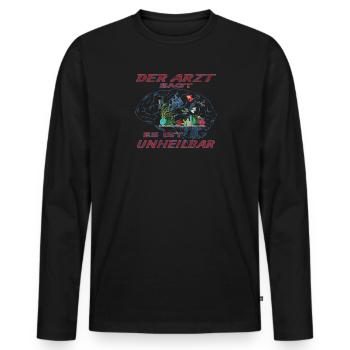 Aquaristik Geschenkidee Fisch Design - Männer Premium Bio Langarmshirt - Schwarz - Vorne - Nico (187cm)
