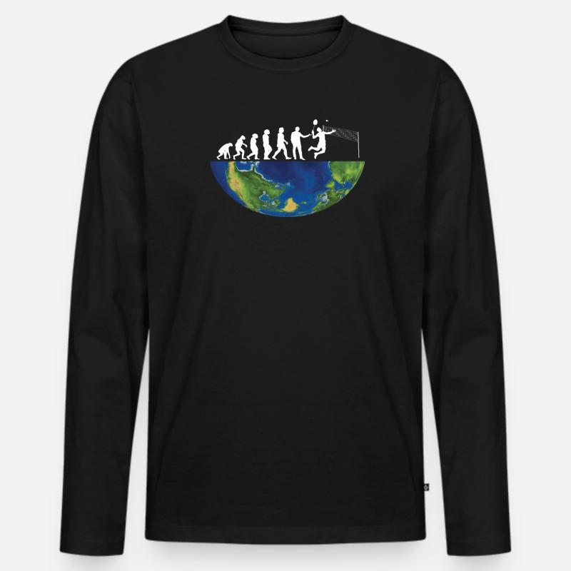 Badminton Geschenkidee Sport Design - Männer Premium Bio Langarmshirt - Schwarz