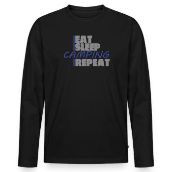 Camper Gift Idea Camping - T-shirt manches longues Premium bio Homme - noir - Devant - Nico (187cm)
