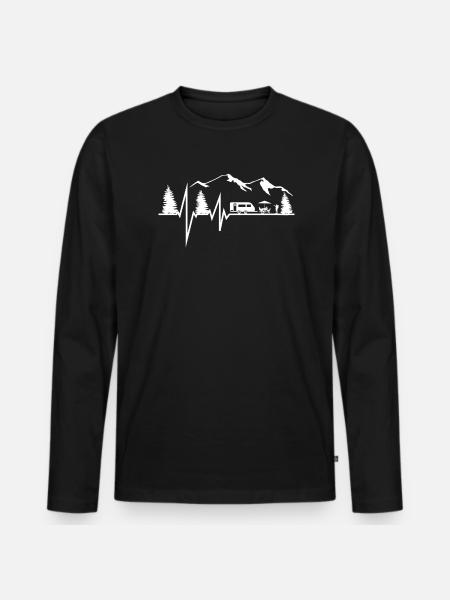 Camper Gift Idea Camping - T-shirt manches longues Premium bio Homme - noir