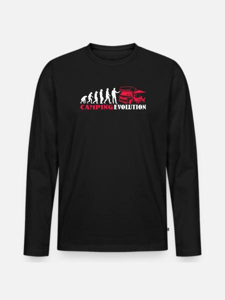 Camper Gift Idea Camping - Men's Premium Organic Long Sleeve Shirt - black