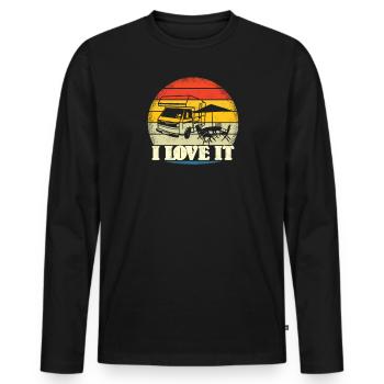 Camper Gift Idea Camping - Men's Premium Organic Long Sleeve Shirt - black - Front - Nico (187cm)