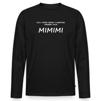 Camper Geschenkidee Camping - Männer Premium Bio Langarmshirt - Schwarz - Vorne - Nico (187cm)