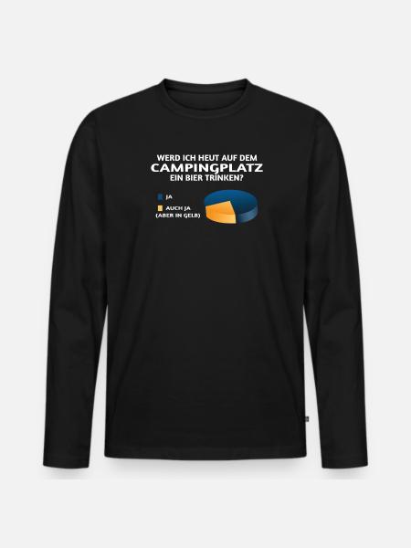 Camper Geschenkidee Camping - Männer Premium Bio Langarmshirt - Schwarz