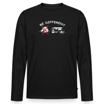 Camper Gift Idea Camping - T-shirt manches longues Premium bio Homme - noir - Devant - Nico (187cm)