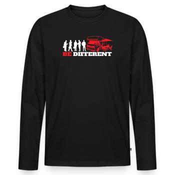 Camper Gift Idea Camping - T-shirt manches longues Premium bio Homme - noir - Devant - Nico (187cm)
