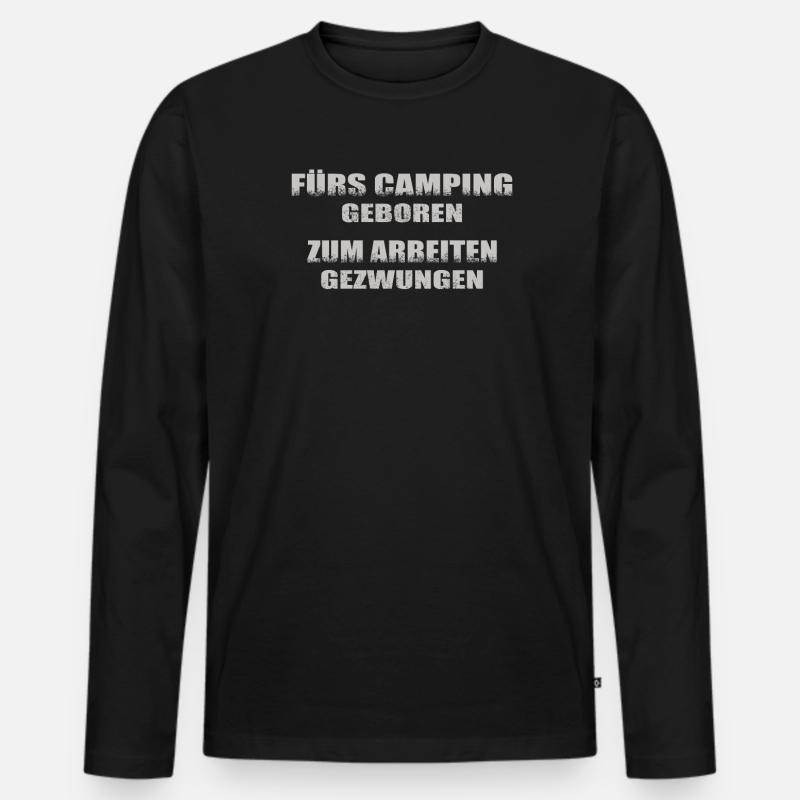Camper Geschenkidee Camping - Männer Premium Bio Langarmshirt - Schwarz