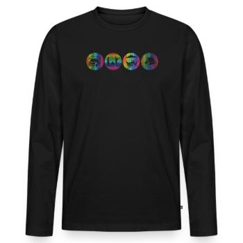 Camper Gift Idea Camping - Men's Premium Organic Long Sleeve Shirt - black - Front - Nico (187cm)
