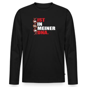 Camper Geschenkidee Camping - Männer Premium Bio Langarmshirt - Schwarz - Vorne - Nico (187cm)
