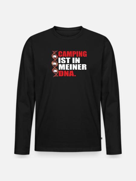 Camper Geschenkidee Camping - Männer Premium Bio Langarmshirt - Schwarz