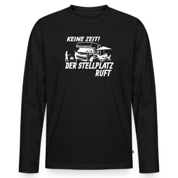 Camper Gift Idea Camping - Men's Premium Organic Long Sleeve Shirt - black - Front - Nico (187cm)