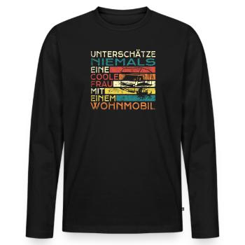 Camper Gift Idea Camping - T-shirt manches longues Premium bio Homme - noir - Devant - Nico (187cm)