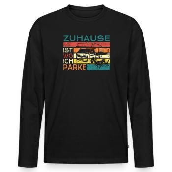 Camper Gift Idea Camping - T-shirt manches longues Premium bio Homme - noir - Devant - Nico (187cm)