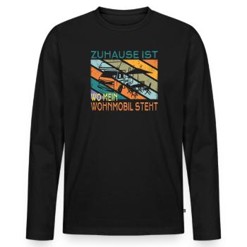 Camper Gift Idea Camping - T-shirt manches longues Premium bio Homme - noir - Devant - Nico (187cm)