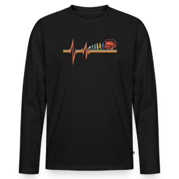 Camper Gift Idea Camping - T-shirt manches longues Premium bio Homme - noir - Devant - Nico (187cm)