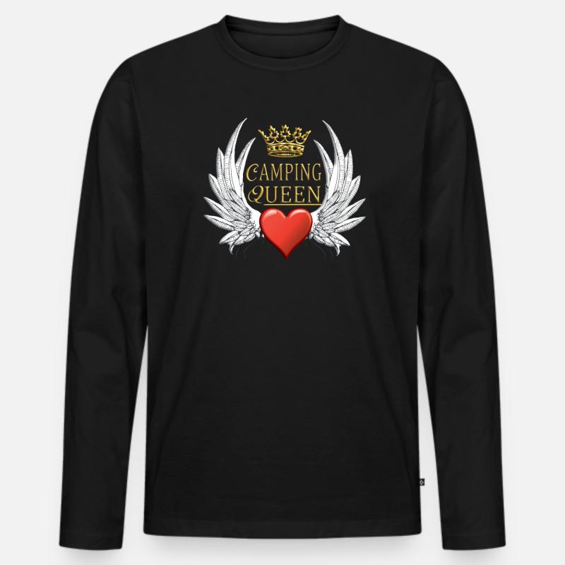 Camper Geschenkidee Camping - Männer Premium Bio Langarmshirt - Schwarz