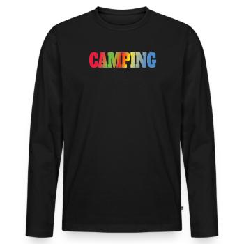 Camper Gift Idea Camping - T-shirt manches longues Premium bio Homme - noir - Devant - Nico (187cm)