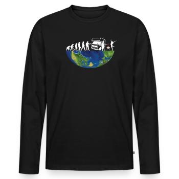 Camper Gift Idea Camping - T-shirt manches longues Premium bio Homme - noir - Devant - Nico (187cm)