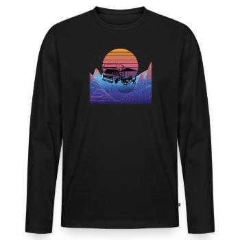 Camper Gift Idea Camping - T-shirt manches longues Premium bio Homme - noir - Devant - Nico (187cm)