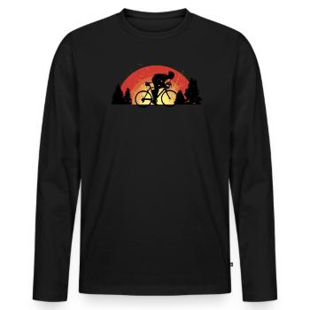 Accessoires de vélo Motif cycliste - T-shirt manches longues Premium bio Homme - noir - Devant - Nico (187cm)