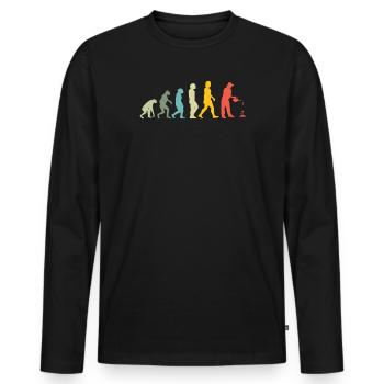 Gardener Accessories Garden Motif - Men's Premium Organic Long Sleeve Shirt - black - Front - Nico (187cm)