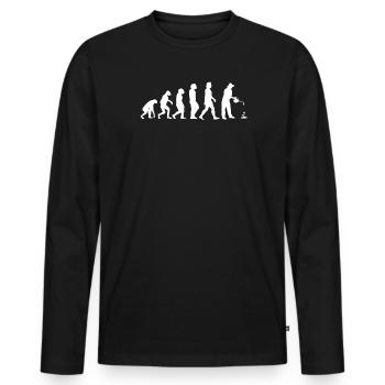 Gardener Accessories Garden Motif - Men's Premium Organic Long Sleeve Shirt - black - Front - Nico (187cm)