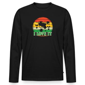 Gardener Accessories Garden Motif - Men's Premium Organic Long Sleeve Shirt - black - Front - Nico (187cm)