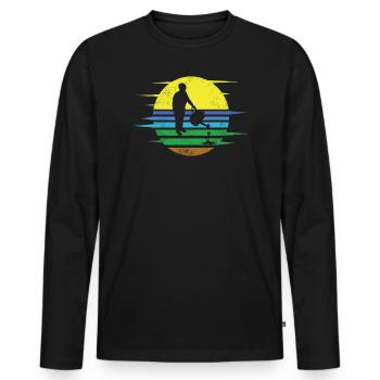 Gardener Accessories Garden Motif - Men's Premium Organic Long Sleeve Shirt - black - Front - Nico (187cm)