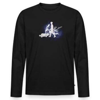 Gardener Accessories Garden Motif - Men's Premium Organic Long Sleeve Shirt - black - Front - Nico (187cm)