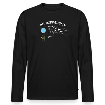 Accessoires jardinier Motif de jardin - T-shirt manches longues Premium bio Homme - noir - Devant - Nico (187cm)