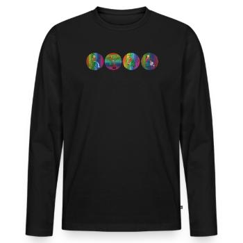 Gardener Accessories Garden Motif - Men's Premium Organic Long Sleeve Shirt - black - Front - Nico (187cm)