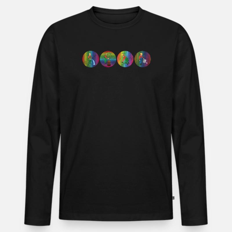 Gärtner Zubehör Garten Motiv - Männer Premium Bio Langarmshirt - Schwarz