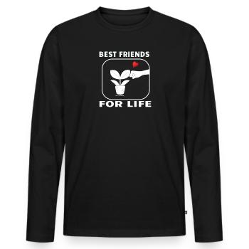 Accessoires jardinier Motif de jardin - T-shirt manches longues Premium bio Homme - noir - Devant - Nico (187cm)