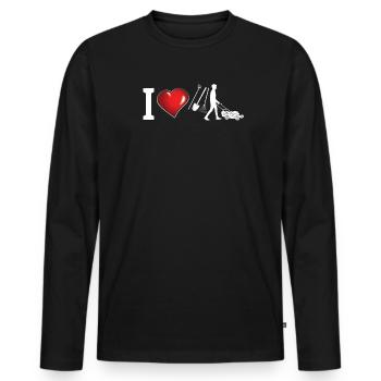 Accessoires jardinier Motif de jardin - T-shirt manches longues Premium bio Homme - noir - Devant - Nico (187cm)