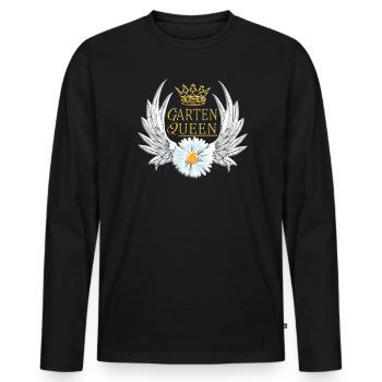 Gardener Accessories Garden Motif - Men's Premium Organic Long Sleeve Shirt - black - Front - Nico (187cm)