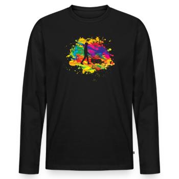 Gardener Accessories Garden Motif - Men's Premium Organic Long Sleeve Shirt - black - Front - Nico (187cm)