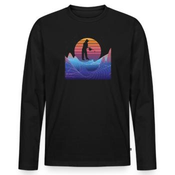 Accessoires jardinier Motif de jardin - T-shirt manches longues Premium bio Homme - noir - Devant - Nico (187cm)