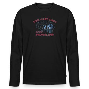 Handball Zubehör handballer Motiv - Männer Premium Bio Langarmshirt - Schwarz - Vorne - Nico (187cm)