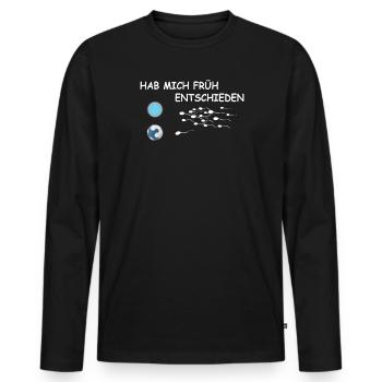 Handball Zubehör handballer Motiv - Männer Premium Bio Langarmshirt - Schwarz - Vorne - Nico (187cm)