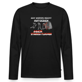 Handball Zubehör handballer Motiv - Männer Premium Bio Langarmshirt - Schwarz - Vorne - Nico (187cm)