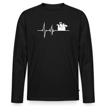 DIY Gift Idea Craftsmen - Men's Premium Organic Long Sleeve Shirt - black - Front - Nico (187cm)