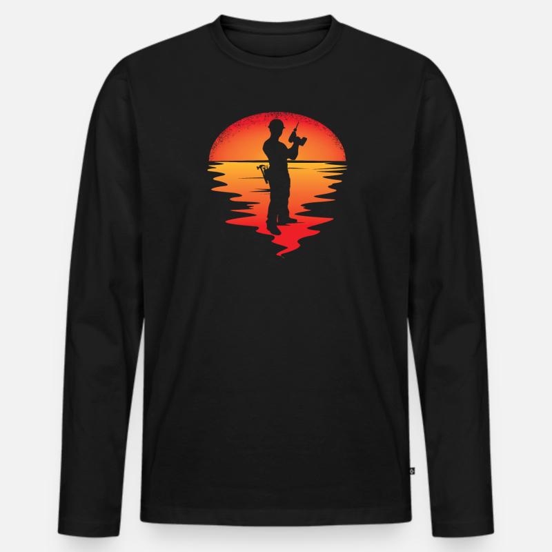 Heimwerker Geschenkidee Handwerker - Männer Premium Bio Langarmshirt - Schwarz