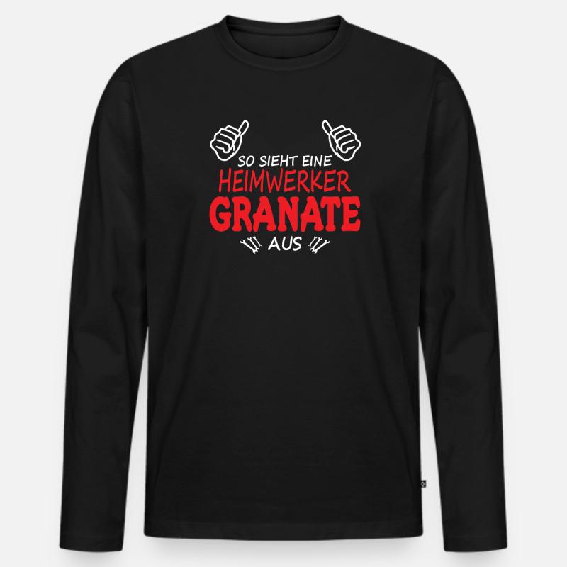 Heimwerker Geschenkidee Handwerker - Männer Premium Bio Langarmshirt - Schwarz