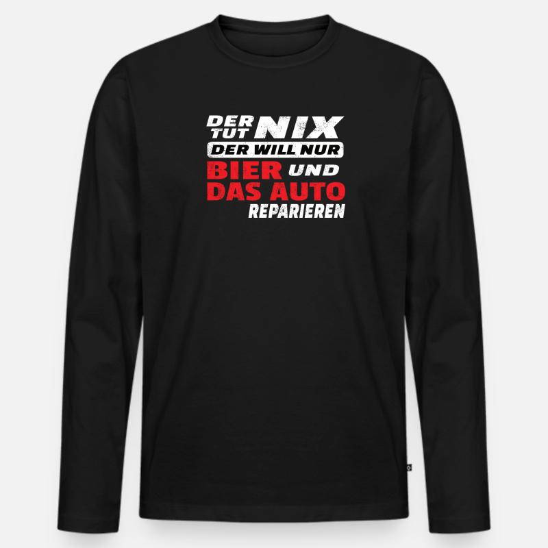 Heimwerker Geschenkidee Handwerker - Männer Premium Bio Langarmshirt - Schwarz