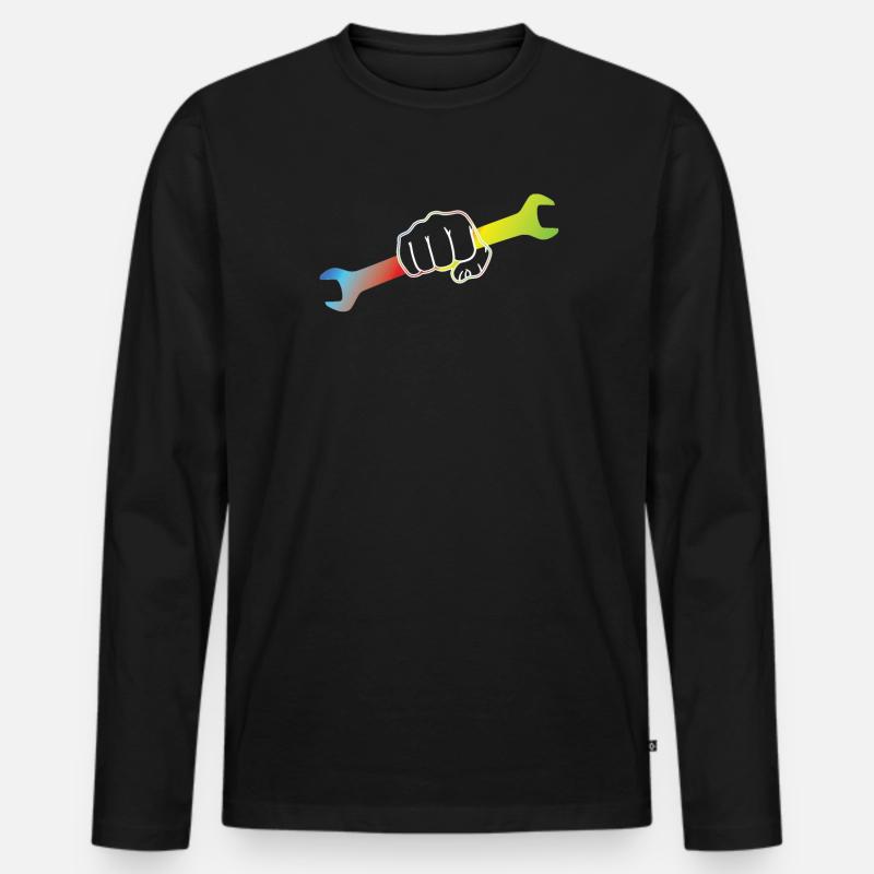 Heimwerker Geschenkidee Handwerker - Männer Premium Bio Langarmshirt - Schwarz