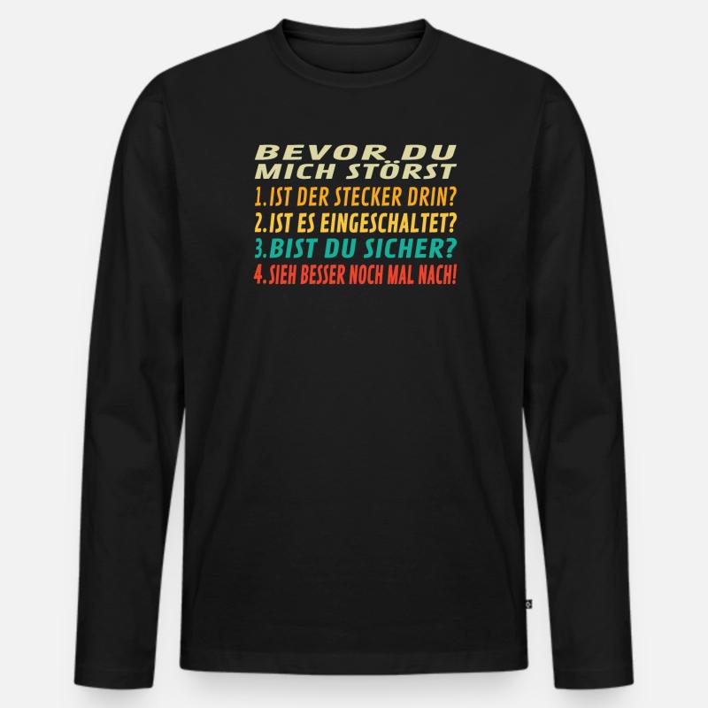 Heimwerker Geschenkidee Handwerker - Männer Premium Bio Langarmshirt - Schwarz