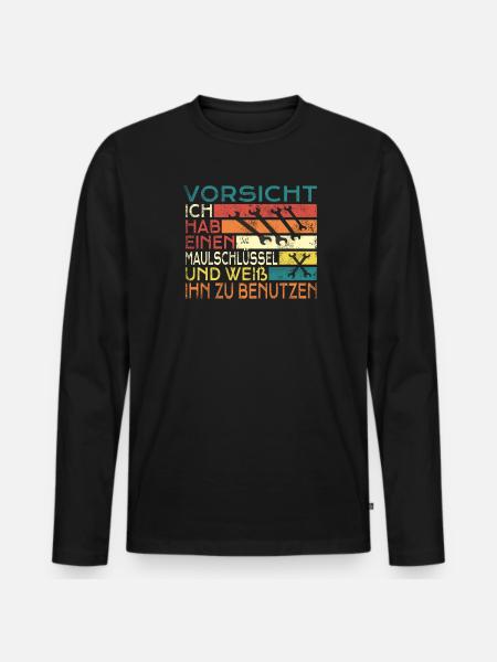 Heimwerker Geschenkidee Handwerker - Männer Premium Bio Langarmshirt - Schwarz