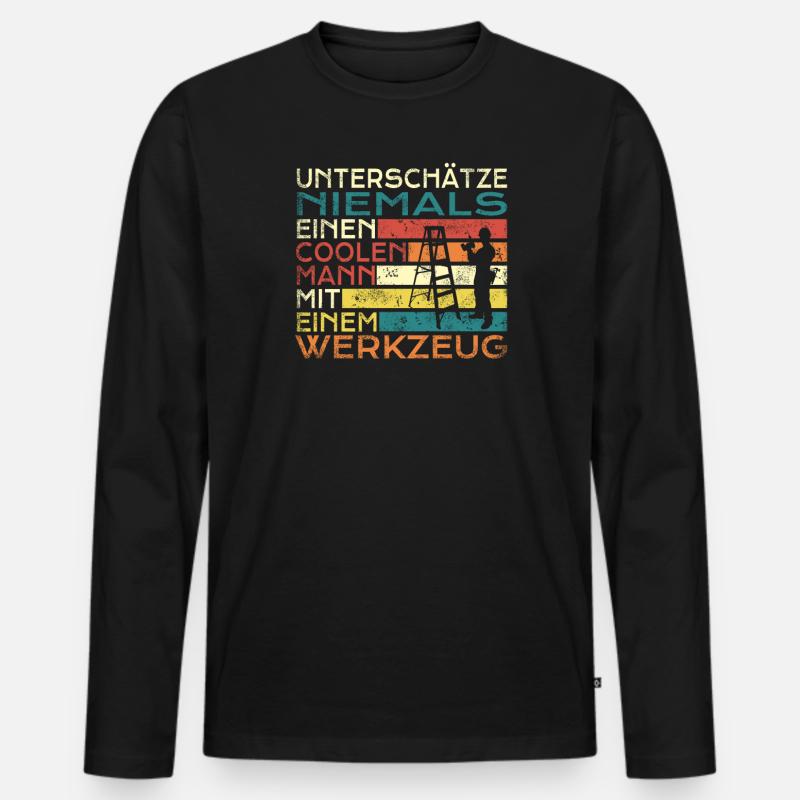 Heimwerker Geschenkidee Handwerker - Männer Premium Bio Langarmshirt - Schwarz