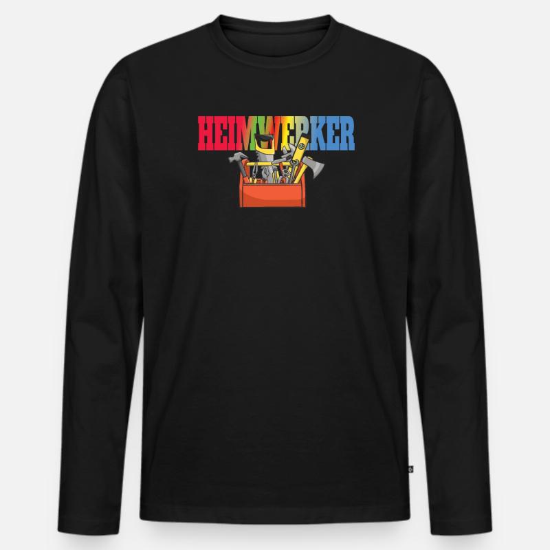 Heimwerker Geschenkidee Handwerker - Männer Premium Bio Langarmshirt - Schwarz