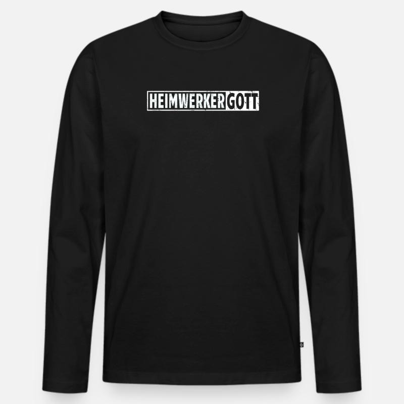 Heimwerker Geschenkidee Handwerker - Männer Premium Bio Langarmshirt - Schwarz